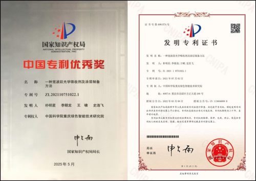 重庆研究院荣获第二十五届中国专利优秀奖